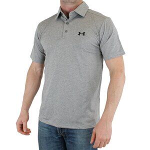 Under Armour Mens Grey Polo Shirt UPF 40 Loose Fit Performance SM